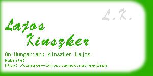 lajos kinszker business card